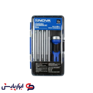 ست پیچ گوشتی قابل تعویض 9 عددی با دسته جغجغه ای مدل 1350